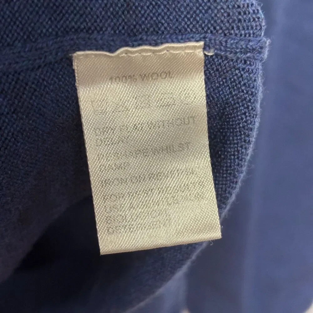 Charles Tyrwhitt Men Extra Fine Merino Wool Sweater Size Large Blue C133 -28